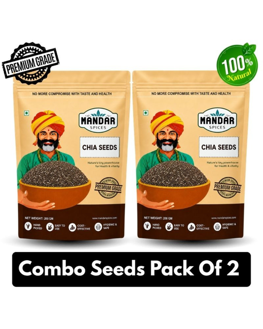 Chia Seeds for Weight Loss | Combo Pack of 2 (200G X 2)